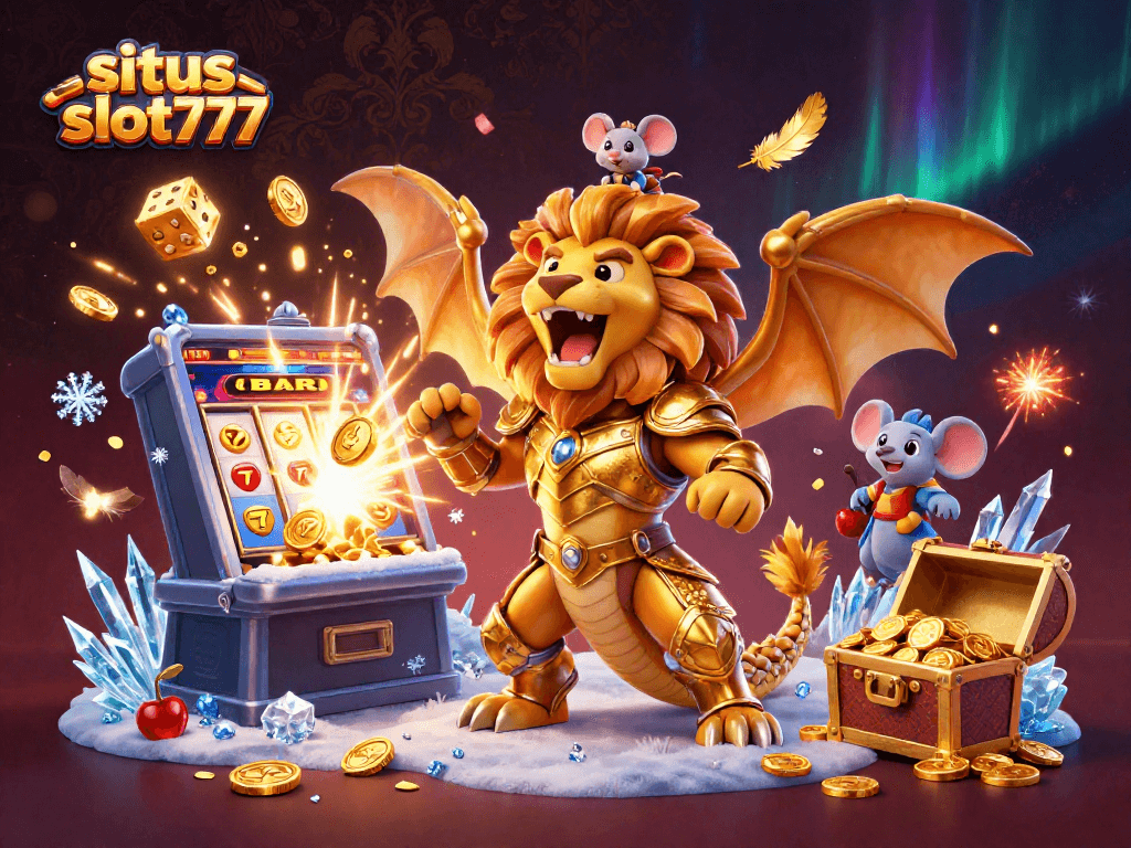 Experience thrilling gaming at situs slot777 with a golden chimera and jackpot explosion.