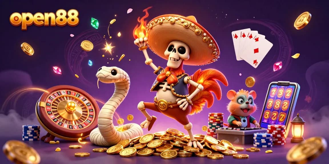 Experience thrilling wins at open88 while enjoying dynamic casino fun with vibrant characters.
