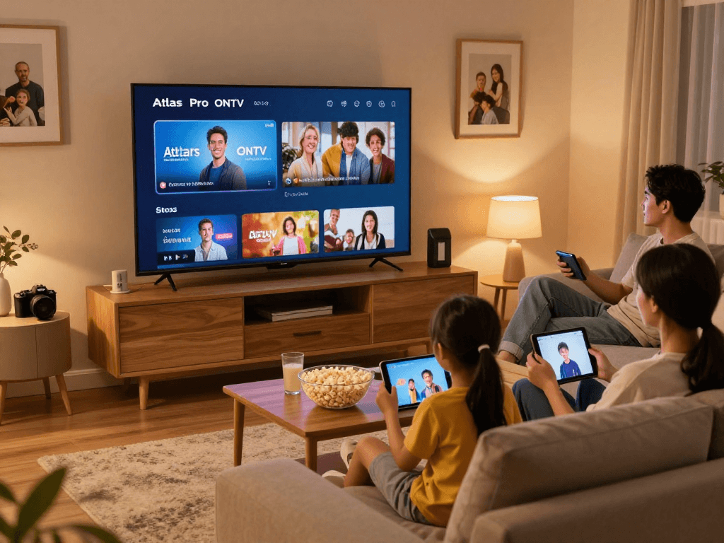 Profitez d'Atlas Pro en famille avec un divertissement fluide à domicile.