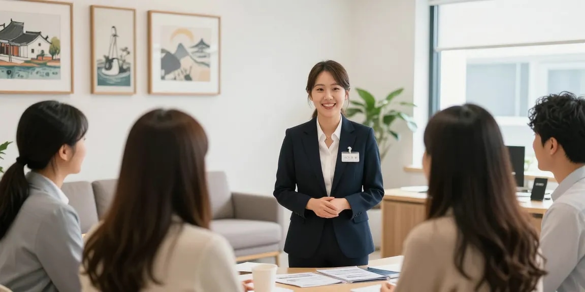 Trusted 광주op provider engaging clients at a professional consultation office, showcasing local service expertise.
