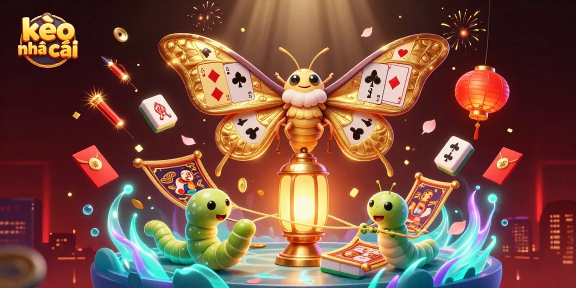 Engage with kèo nhà cái through a vibrant 3D illustration capturing casino excitement and dynamic gaming elements.