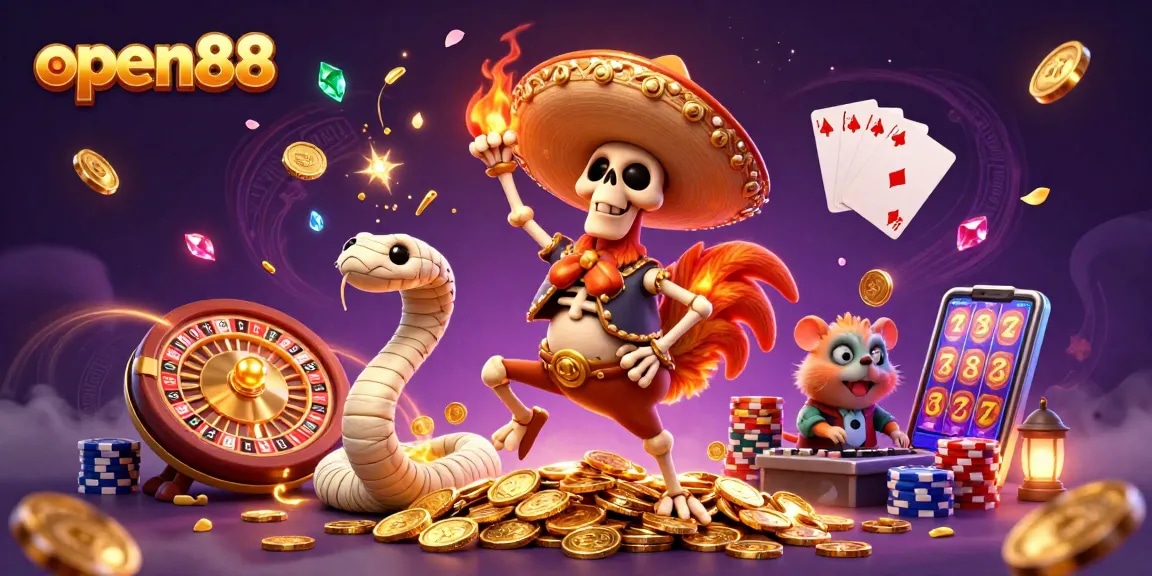 Experience thrilling wins at open88 while enjoying dynamic casino fun with vibrant characters.