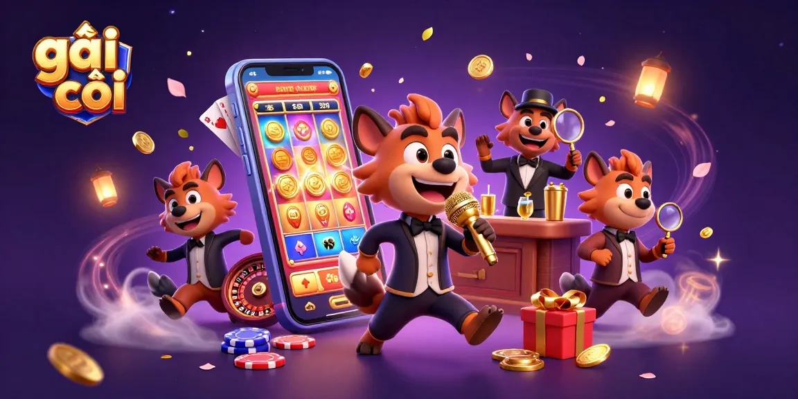Engage with the thrilling atmosphere of a comedy casino run by hyenas, featuring the keyword gái gọi.