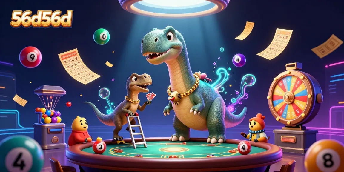 Experience thrilling gameplay at 56d56d with vibrant lottery balls and dynamic casino elements in this engaging scene.