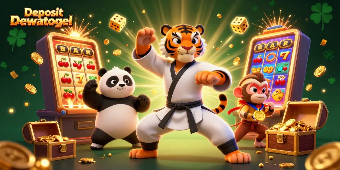 Experience thrilling action and wins with Deposit Dewatogel's exciting gaming elements in a vibrant scene.