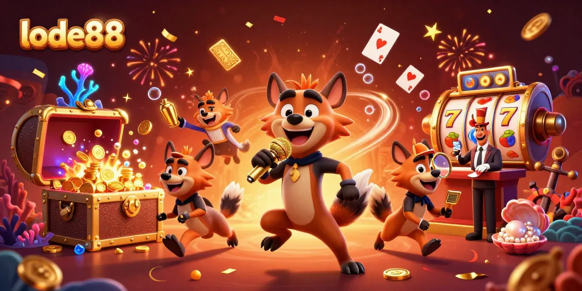 Enjoy lively moments at lode88's comedy casino club with hyenas showcasing vibrant gambling elements.