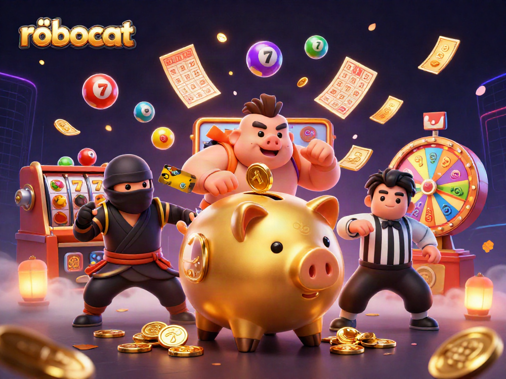 Experience the excitement of robocat casino with dynamic slot reels, vibrant game elements, and energetic characters.
