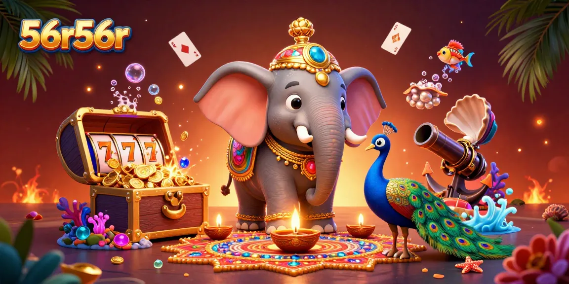 Explore a sorte no cassino 56r56r com rica ilustração de elefante decorado.
