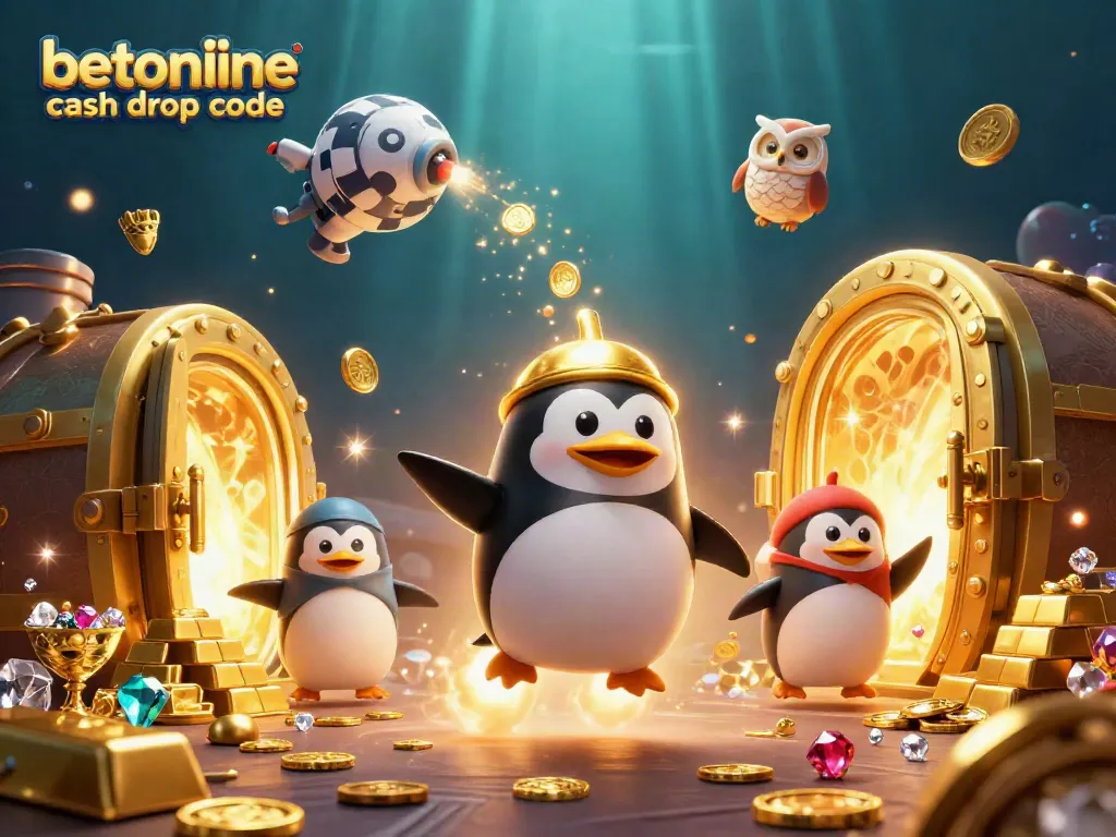 Claim bonuses with betonline cash drop code in a sparkling casino adventure scene