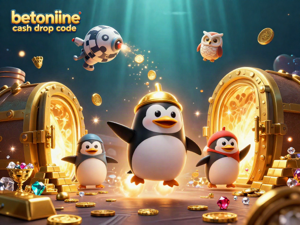 Claim bonuses with betonline cash drop code in a sparkling casino adventure scene