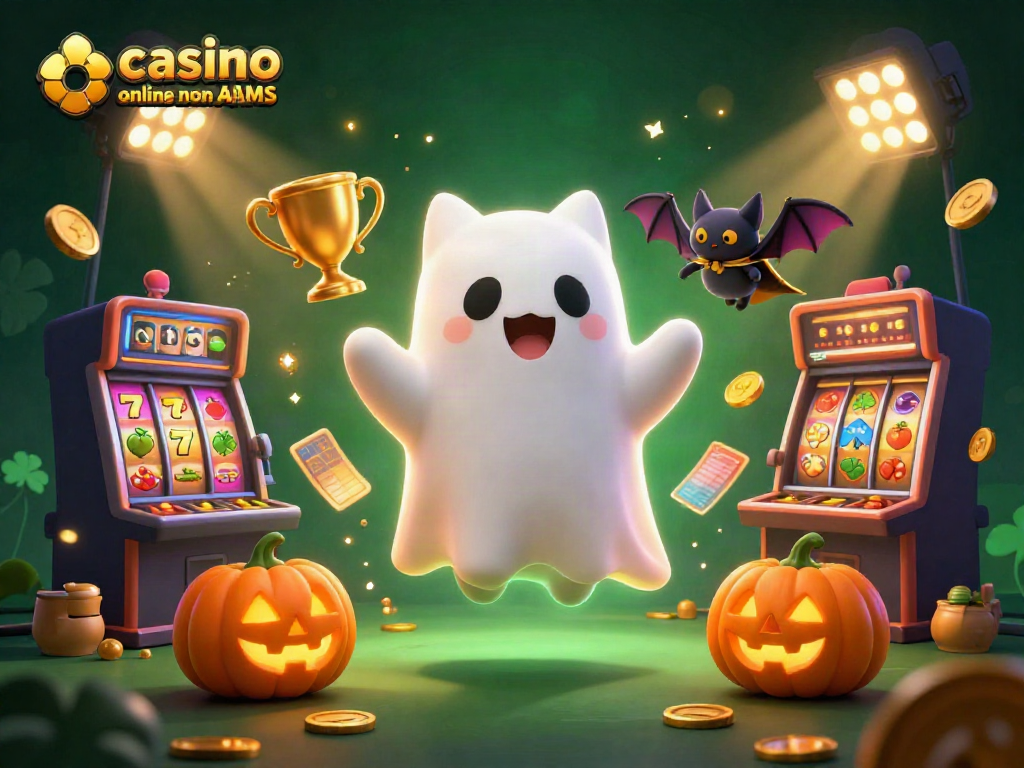 Gioca nei casino online non AAMS, con immagini di slot e simboli luminosi che incantano.