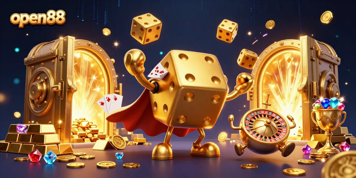 Engage with open88's thrilling features through this vibrant and dynamic 3D illustration.