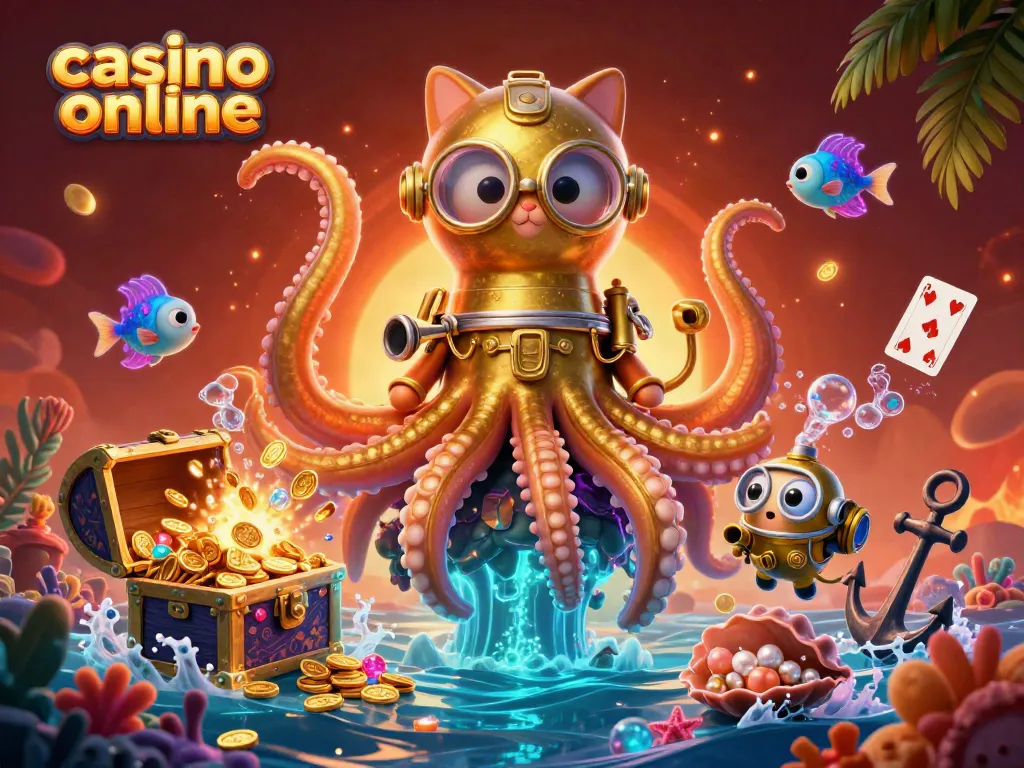 Scopri i migliori casinò online mentre il kraken d'oro emerge tra tesori marini scintillanti.