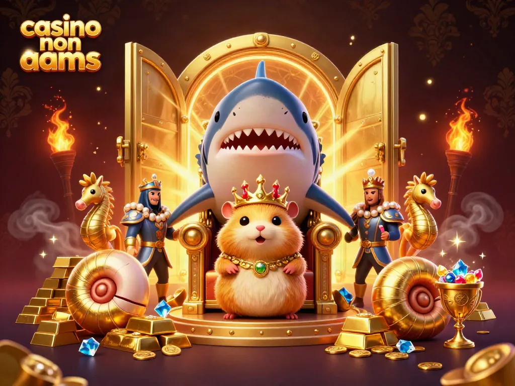 Cattura l'emozione del gioco nei casino non AAMS con un re criceto dorato e tesori scintillanti