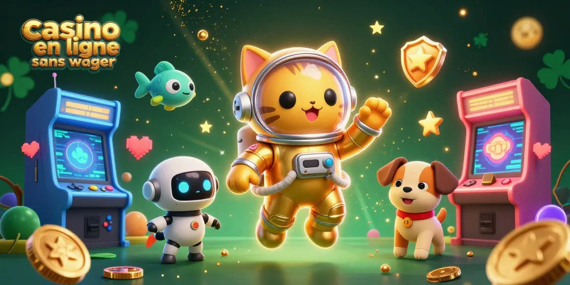 Quand le chat astronaute en costume doré explore un casino en ligne sans wager, l'aventure commence!