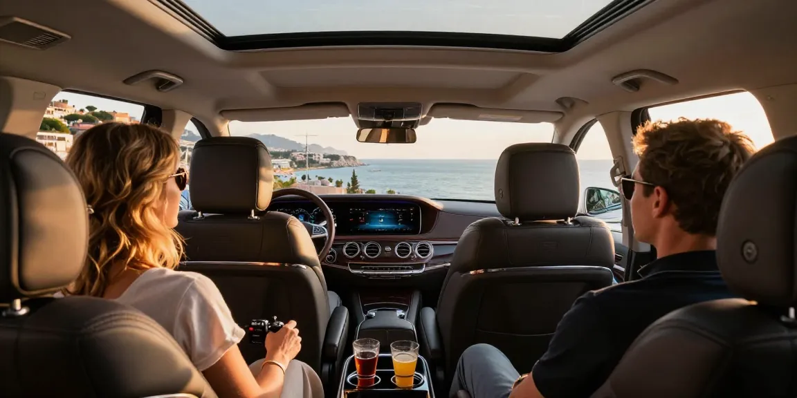 Tour en Riviera française : voyage luxueux en chauffeur à Cannes avec paysages méditerranéens.