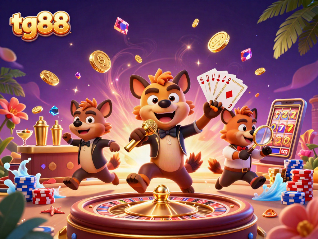 Experience the fun at tg88 with hyenas hosting a vibrant casino club packed with casino games.