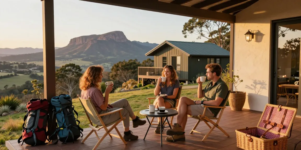 Magaliesburg Accommodation with scenic views, cozy cottages, and travelers relaxing.