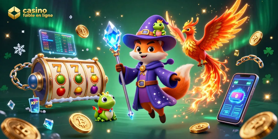 Jouez dans un casino fiable en ligne avec un décor lumineux de personnages féeriques et des éléments de jeux.