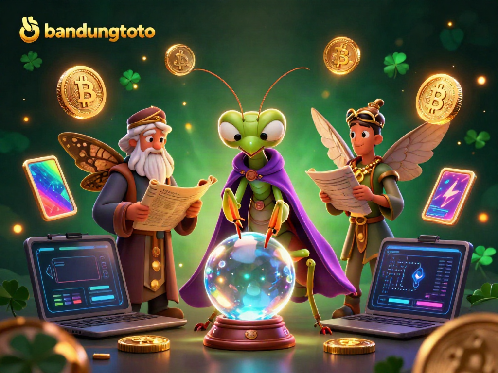 Engage in thrilling gaming at bandungtoto, illuminated by mystical characters and crypto elements.