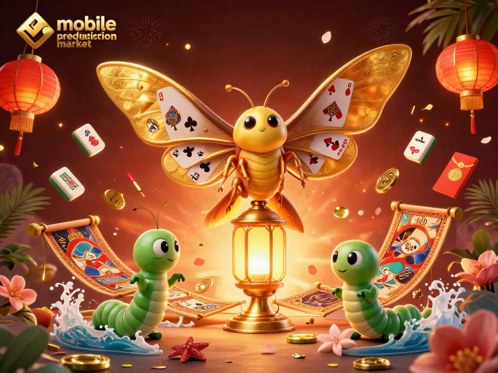Bet on success in the mobile prediction market with vibrant casino-themed illustration.