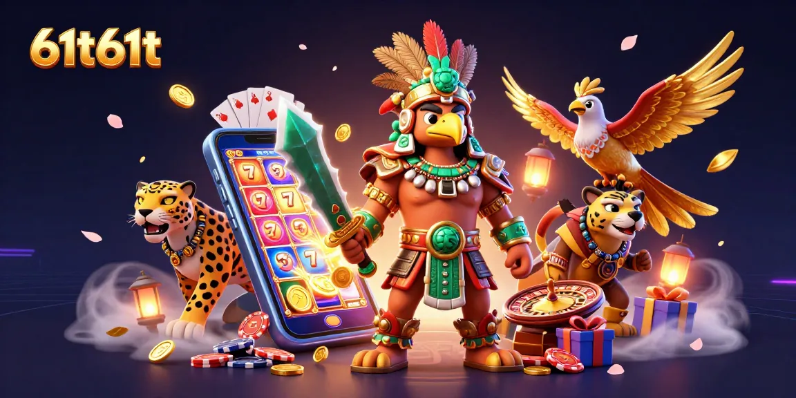 Engage with the thrilling world of 61t61t through vibrant slot games and dynamic characters in this colorful casino scene.