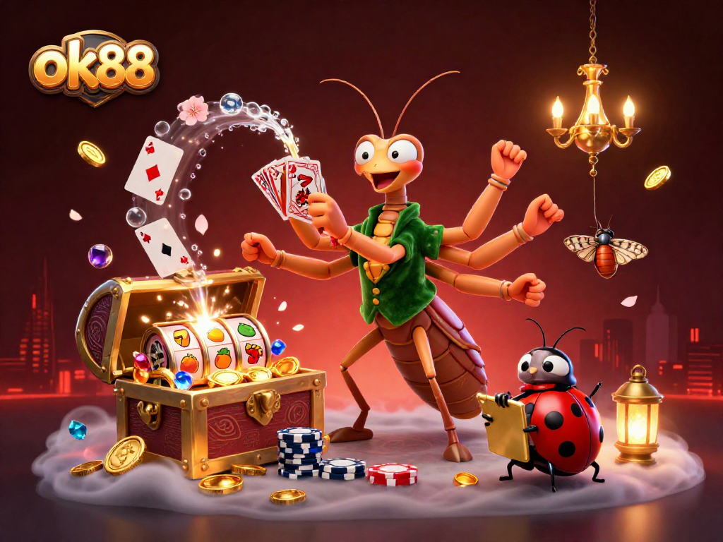Experience thrilling gameplay at ok88 with a vibrant casino scene featuring dynamic characters and rich game elements.