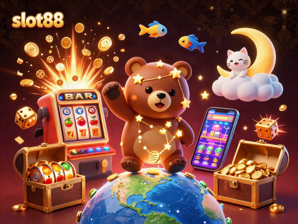 Spin slot88 reels with constellations and a jackpot explosion of coins!