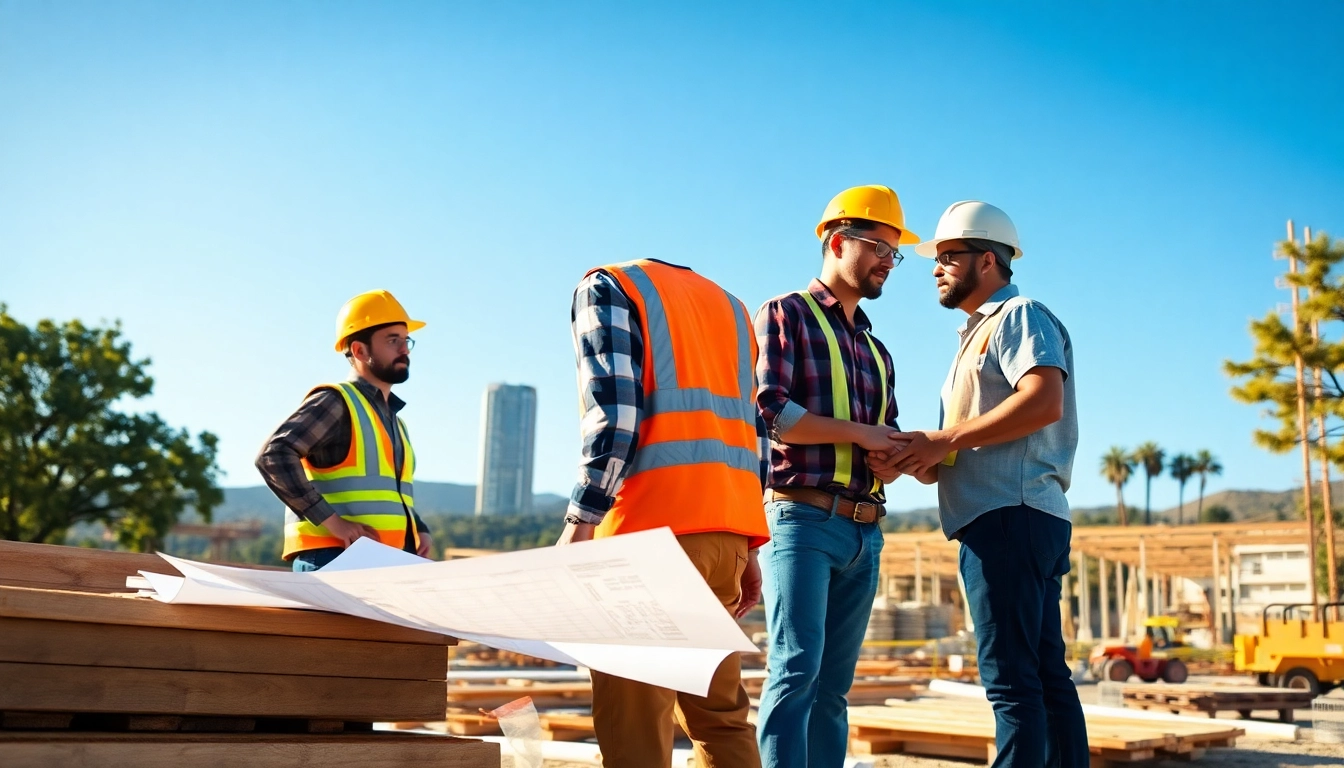 Celebrating the benefits of project labor agreement california with diverse construction teams collaborating on a sunny site.