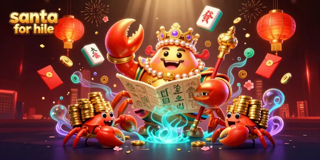 Experience the thrill of gambling with Santa for hire, a fantastic festive-themed casino illustration.