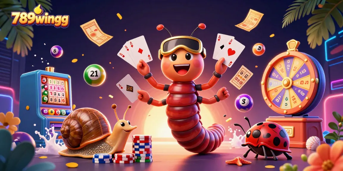 Experience thrilling casino action at 789wingg with vibrant lottery elements and dynamic characters.