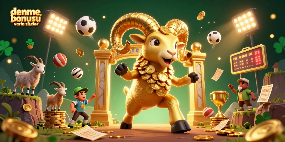 Engaging visual showcasing deneme bonusu veren siteler with golden ram and dynamic betting elements.