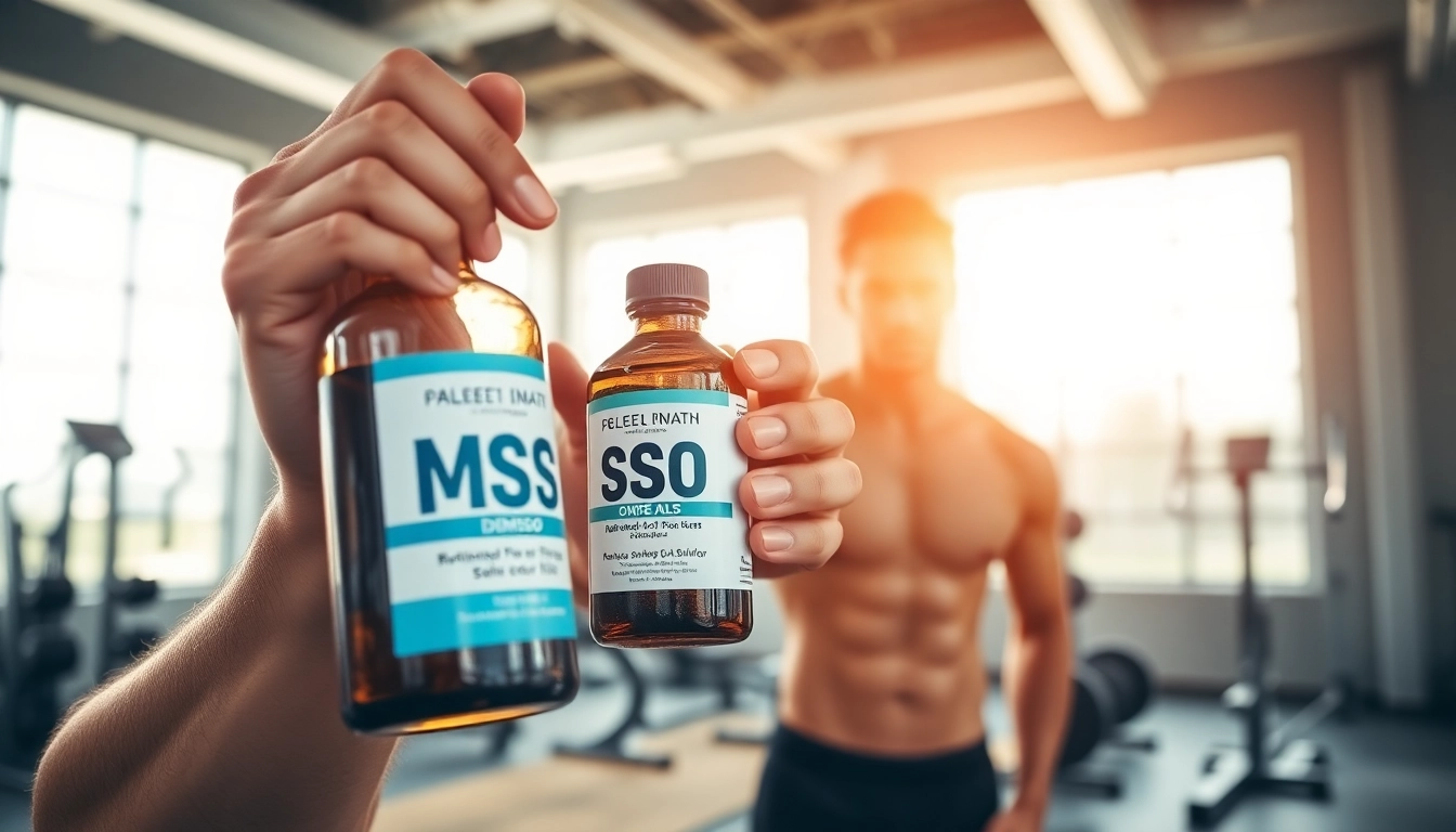 Apply DMSO for joint pain relief while training, featuring athletic determination.