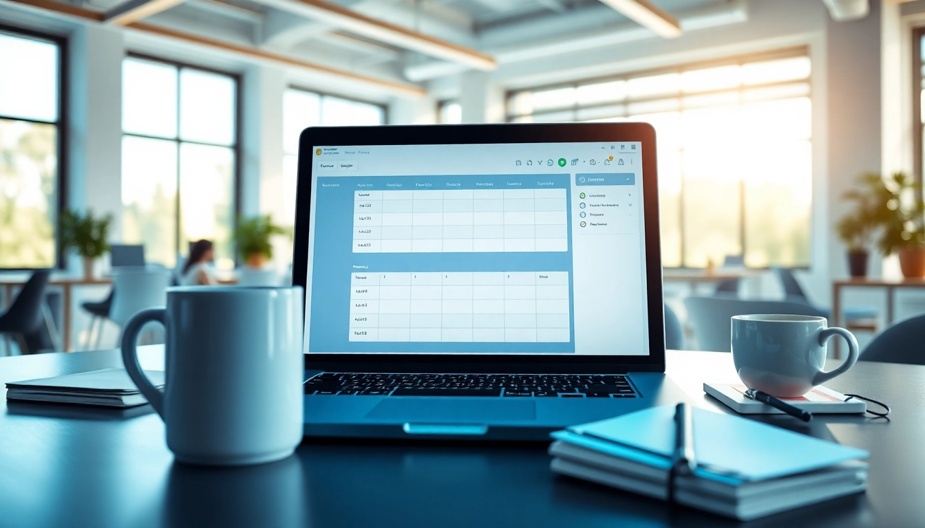 Automate sales meeting scheduling with an engaging interface displayed on a laptop amidst a productive workspace.