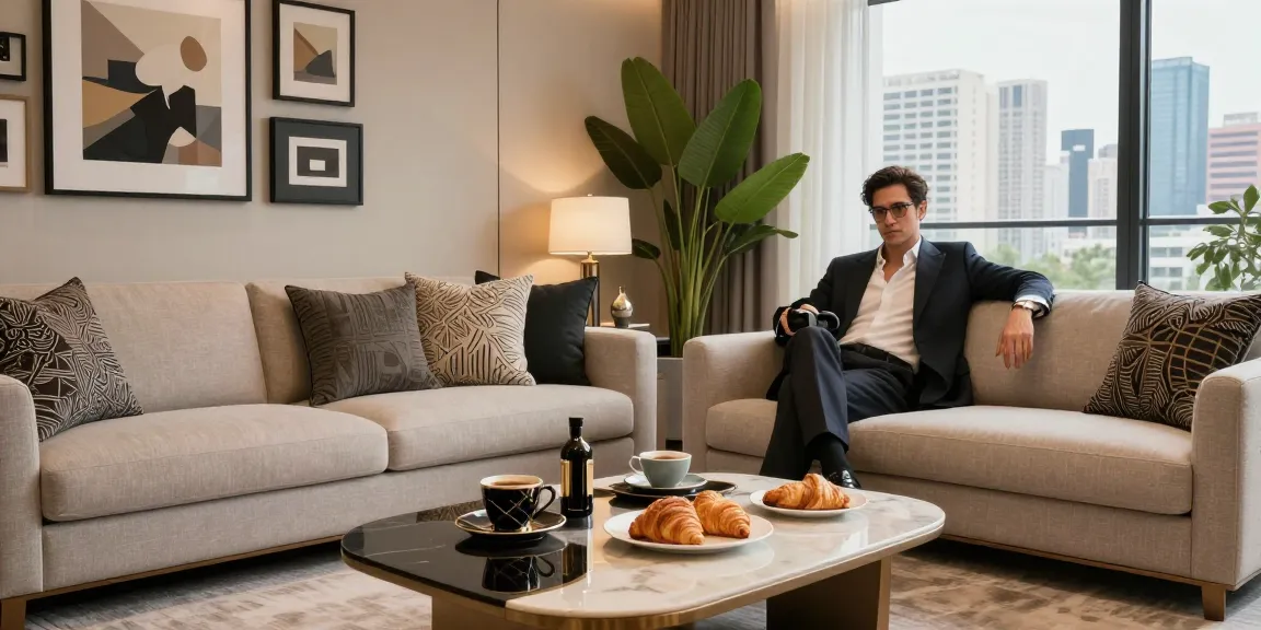 Gaya hidup mewah LUXURY111 di ruang tamu modern yang elegan dengan suasana nyaman.