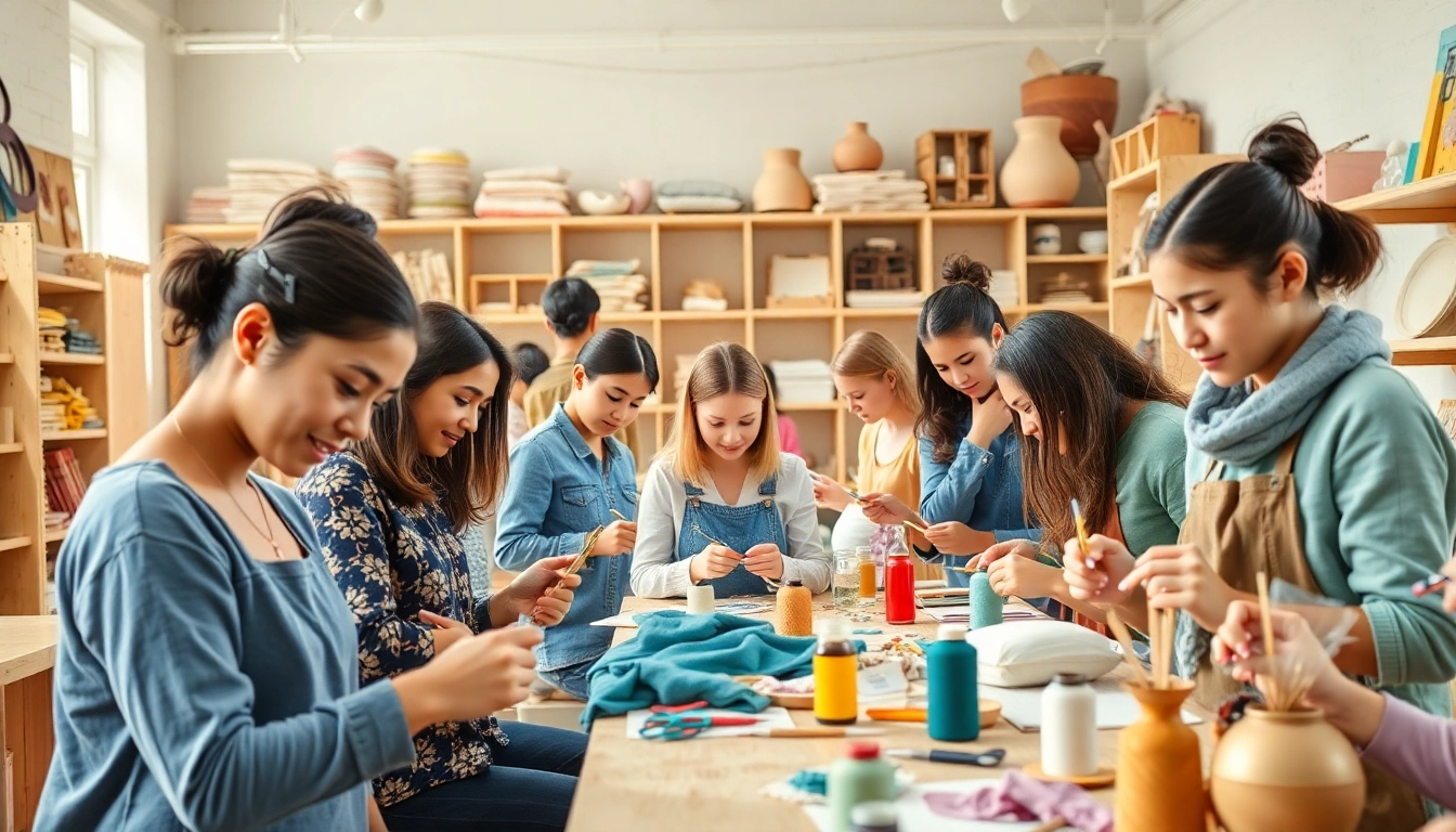 Engaged participants in craft training colorado workshop creating diverse art pieces collaboratively.