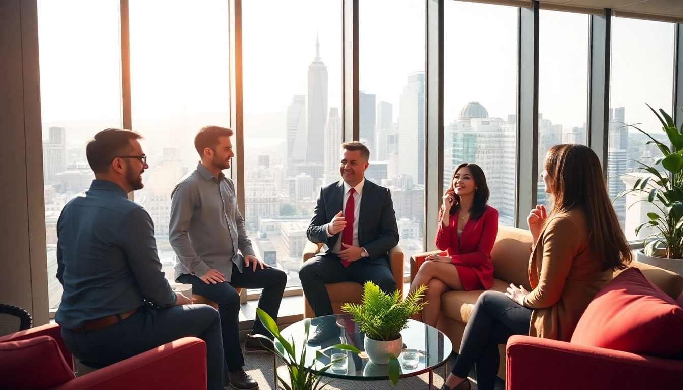 Engaged business coach in San Francisco Bay Area guiding clients in a productive office setting.