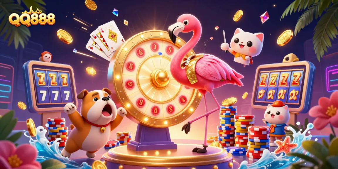 Experience thrilling gaming excitement at QQ888 with vibrant visuals of winning moments!