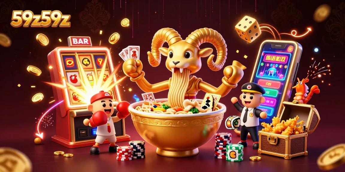 Engage with the vibrant 59z59z casino world illustrated as a giant ramen bowl deals cards.