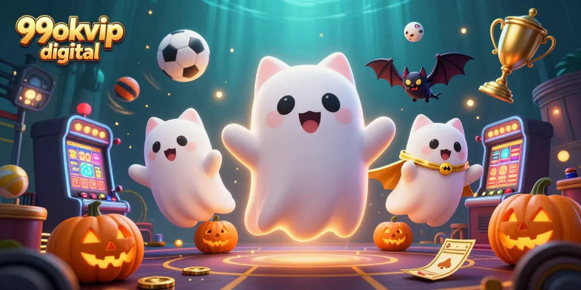 Experience thrilling gameplay with 99okvip digital as the ghost cat and bat navigate a haunted casino.