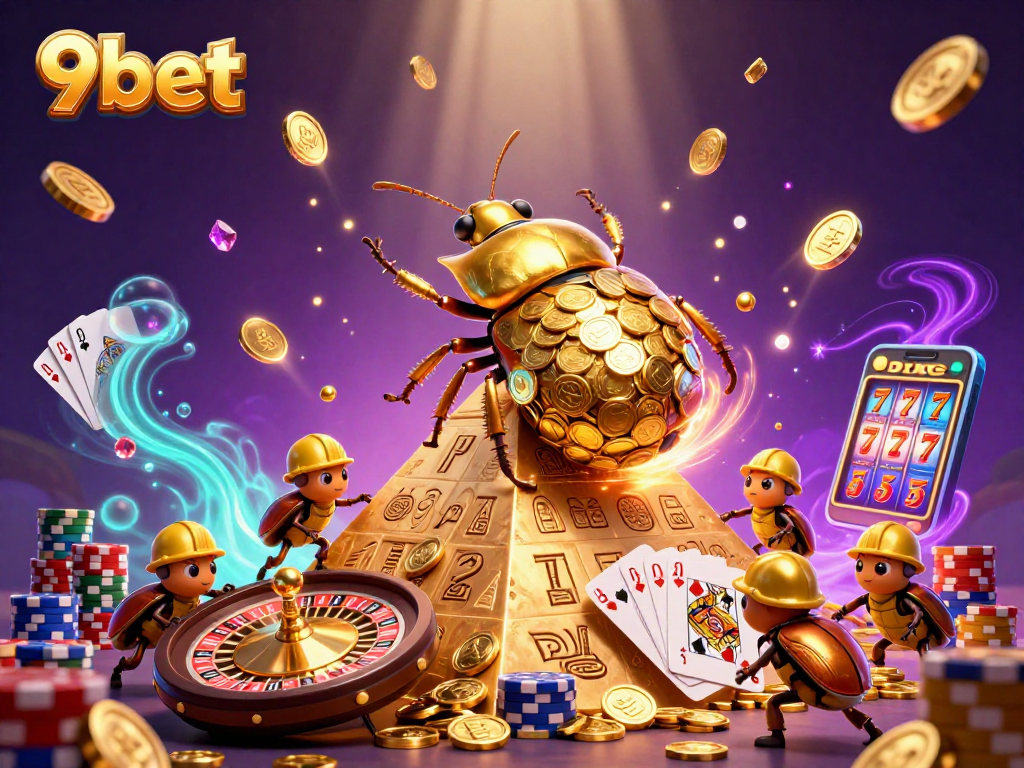 Experience the thrill of 9bet casino with golden coin-filled adventures and dynamic game elements.