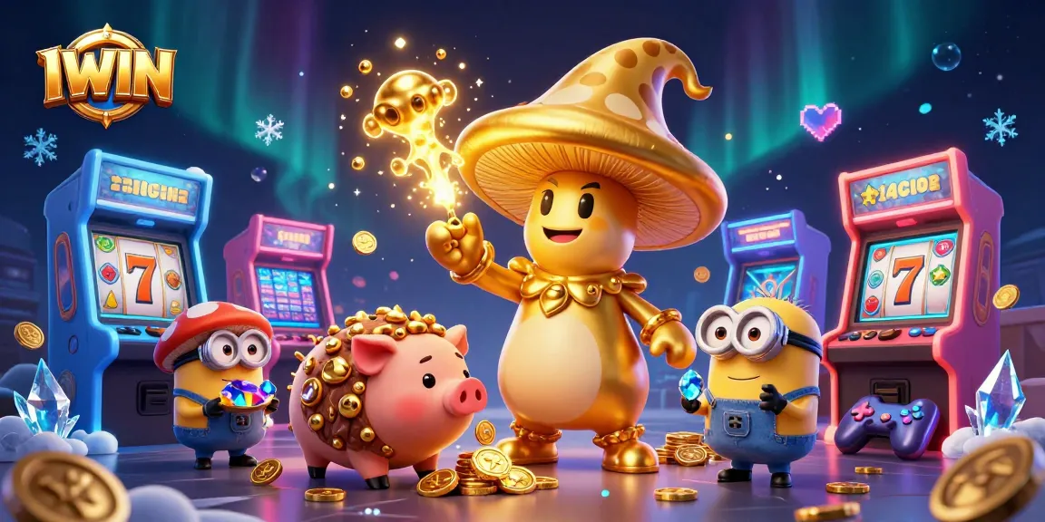 IWIN brings to life a fantasy casino scene with vibrant characters and slot reels for exhilarating gaming.
