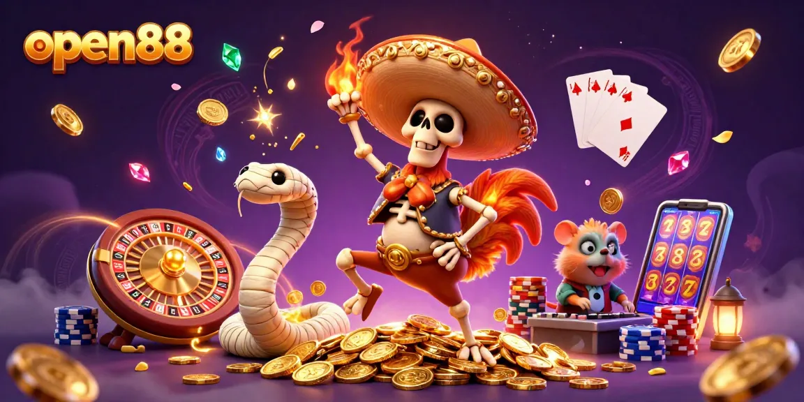 Experience thrilling wins at open88 while enjoying dynamic casino fun with vibrant characters.