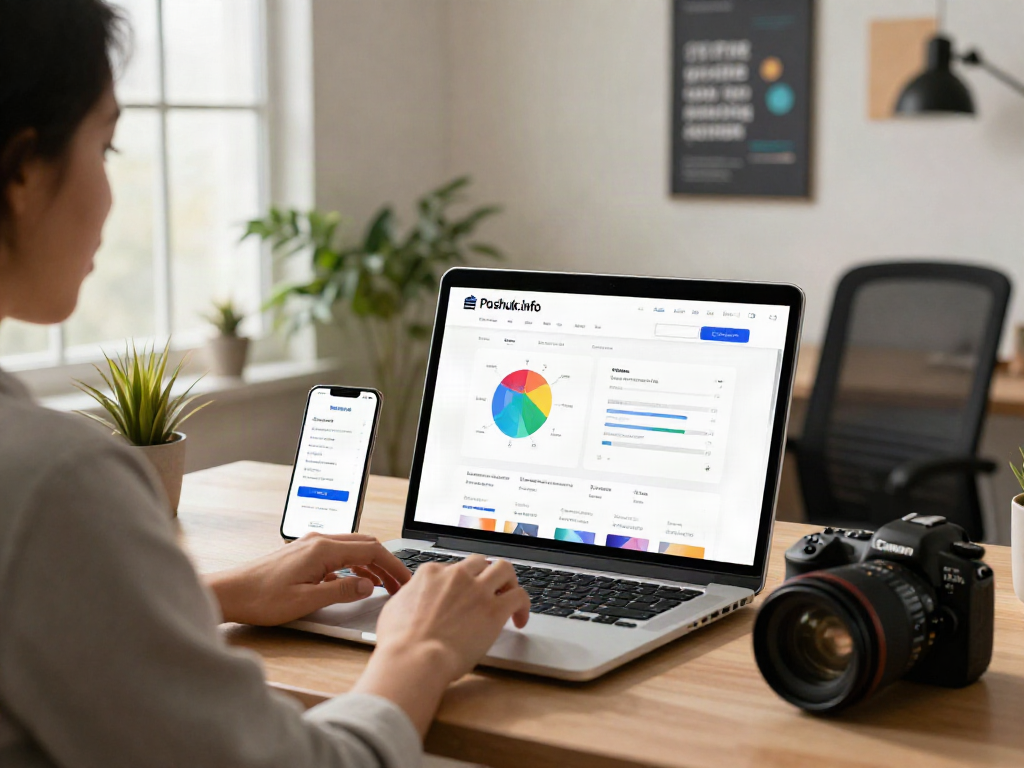 Engaging with services on the portal poshuk.info in a modern workspace