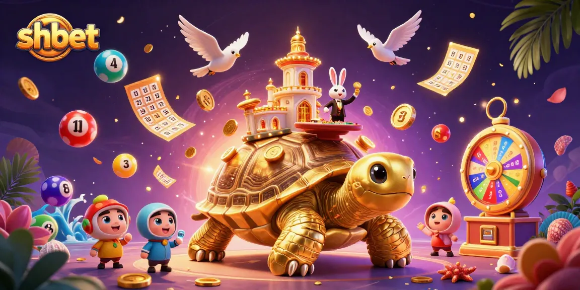 Experience thrilling gaming moments with shbet at our vibrant illustration showcasing a golden tortoise casino.