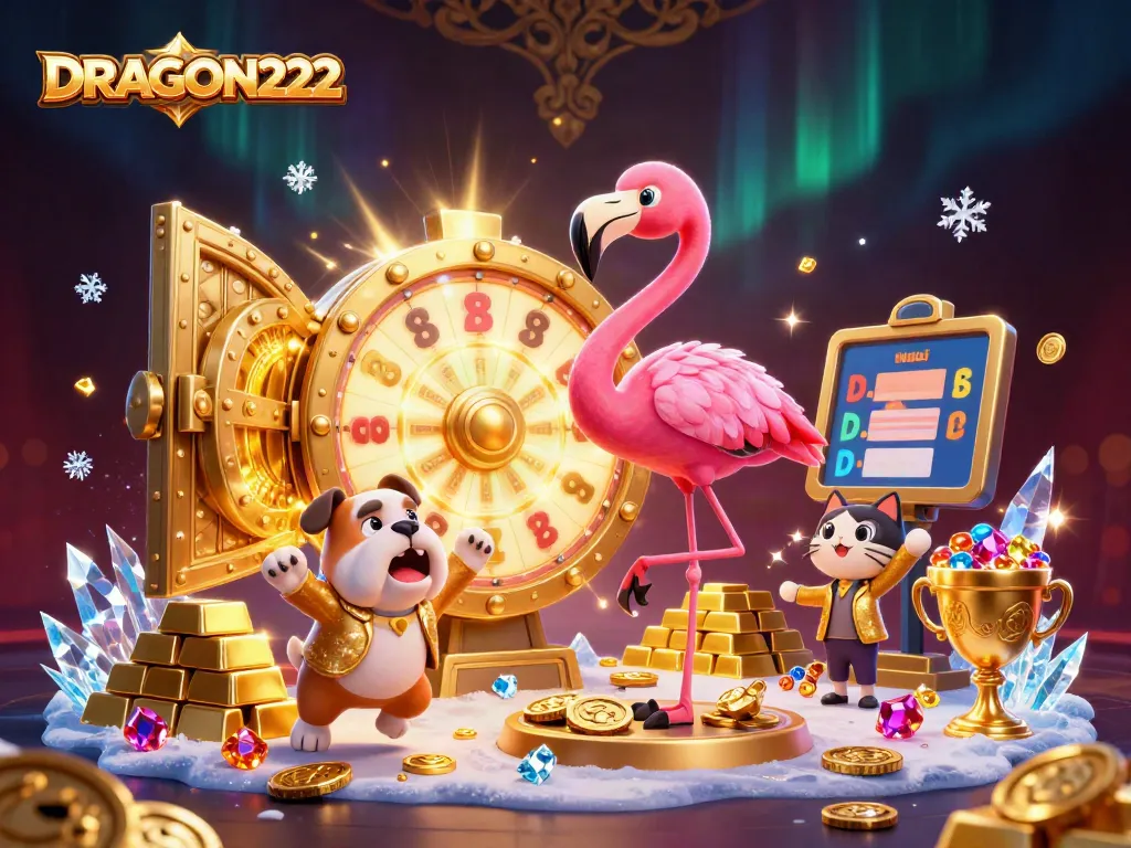 Spin for big wins at DRAGON222, a vibrant casino atmosphere with prizes and excitement.