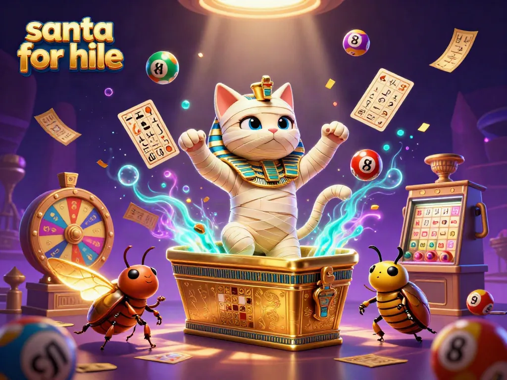 Experience the magic of hiring Santa for your events with this vivid casino scene full of festive elements.