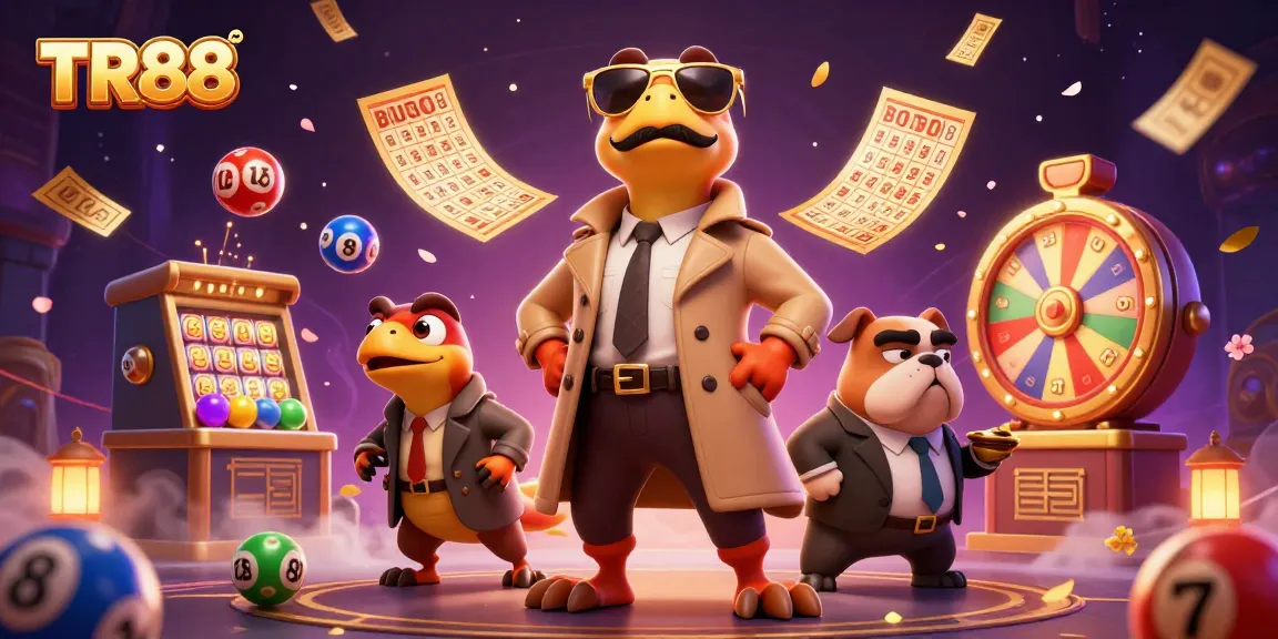 TR88 invites you to a dynamic casino scene with animated lottery excitement.
