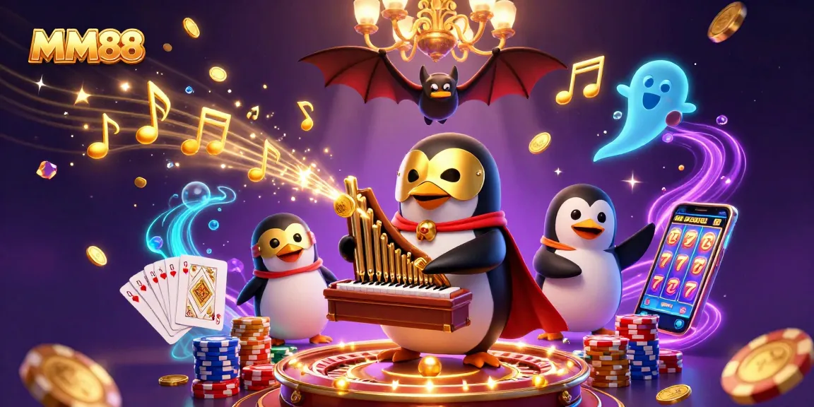 Experience the thrill of MM88 with vibrant 3D illustrations showcasing engaging casino action.