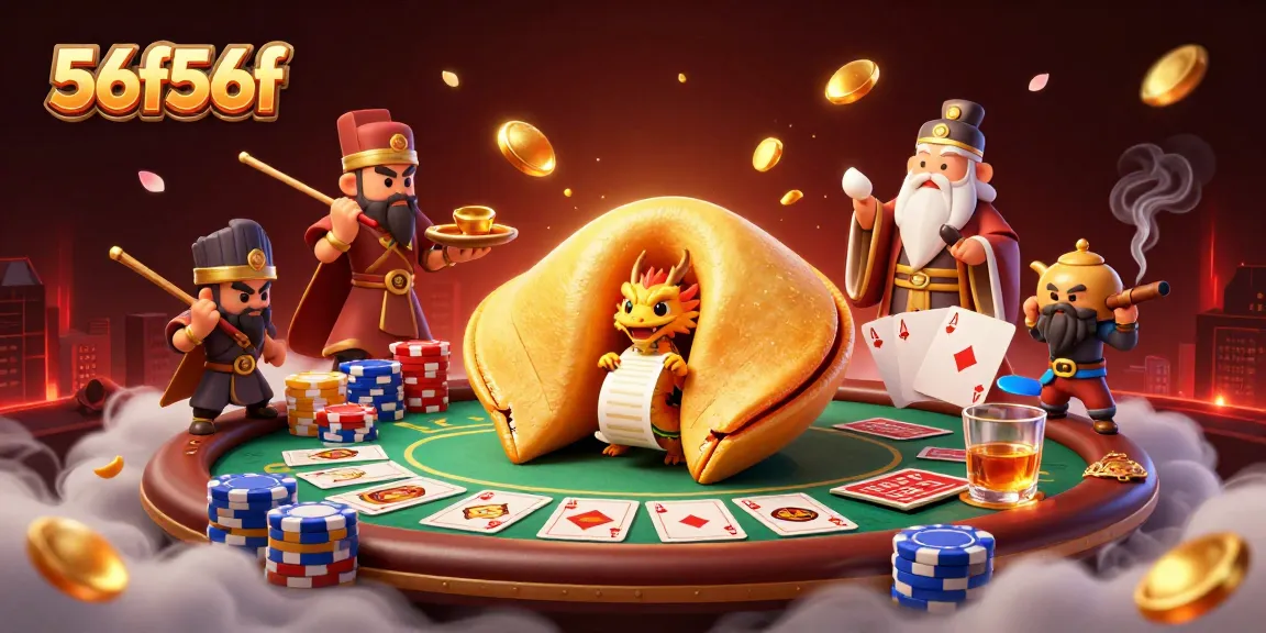 Engage in thrilling poker action at 56f56f with animated characters and vibrant casino elements.
